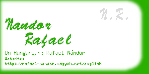 nandor rafael business card