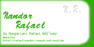 nandor rafael business card